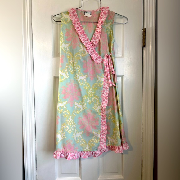 shrimp and grits Other - Shrimp and Grits Wrap Pink And Green Dress Girls size 8